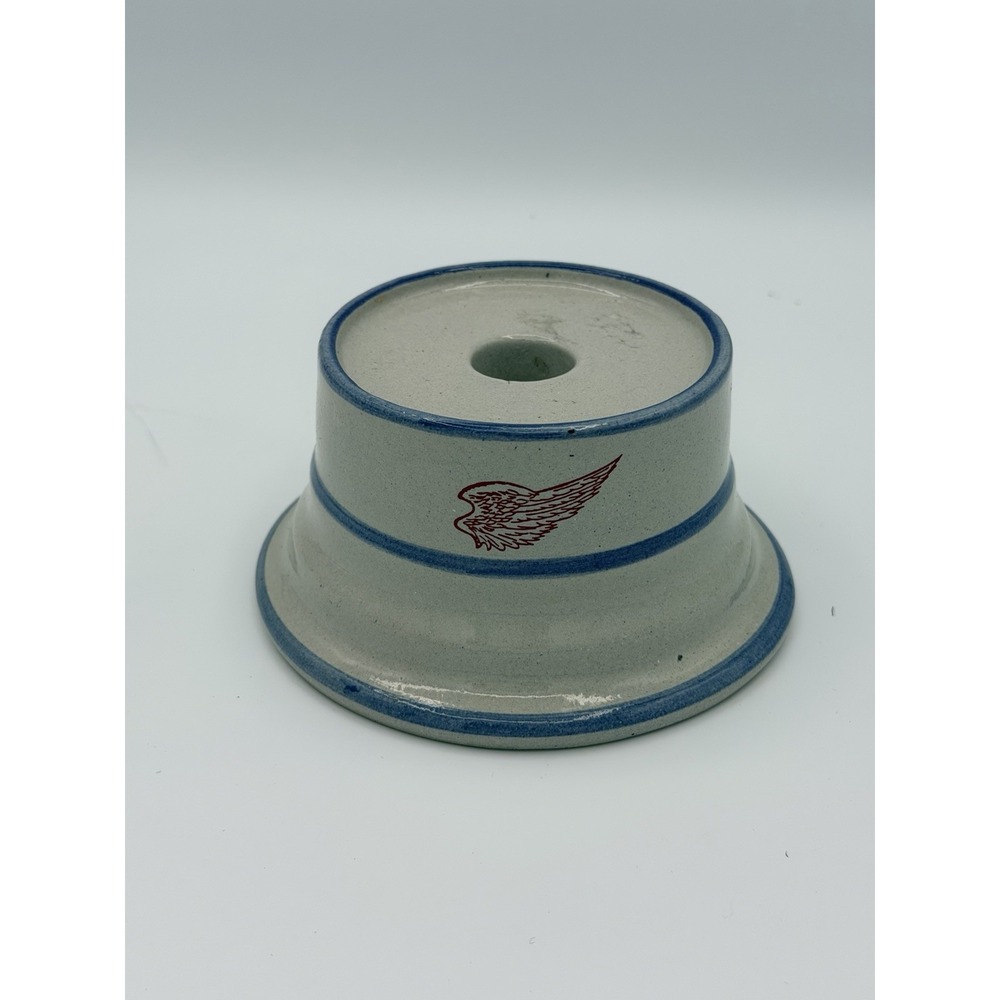 RED WING POTTERY SMALL CROCK HURRICANE LAMP BASE CANDLE  IVORY STONEWARE